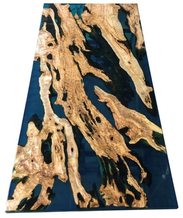 Epoxy Wood Coffee Tables / Unique Epoxy Wall Décor / Handcrafted Hotel Coffee Tables / Custom Made Hotel Tables